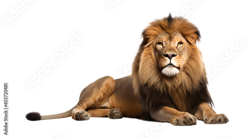 Lion the king of the jungle. Isolated on Transparent background.