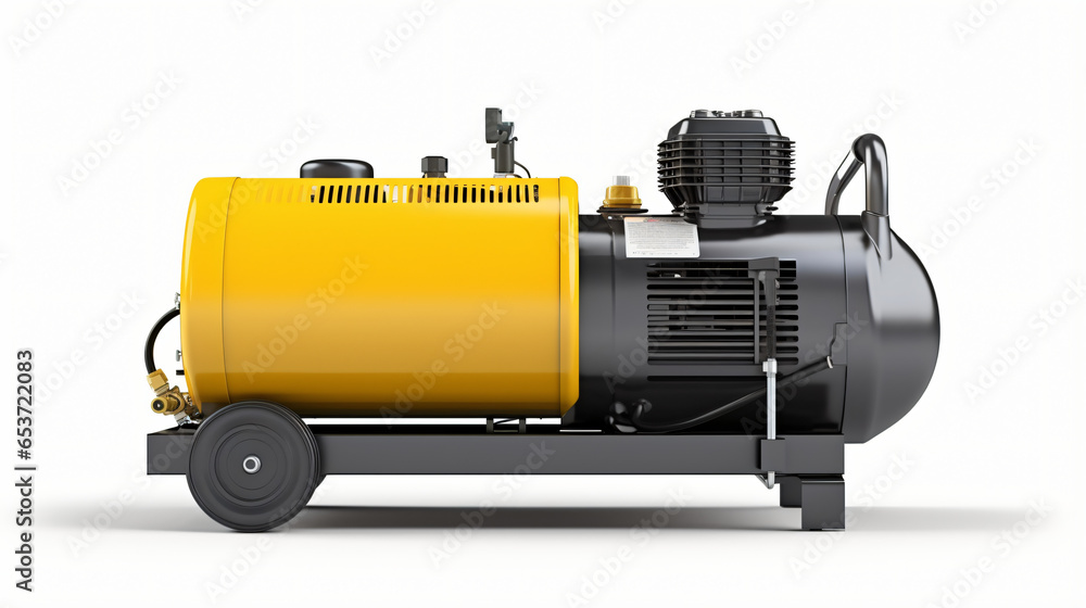 Tank air compressor side view