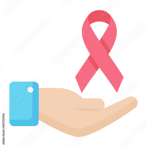 Cancer Charity Flat Icon