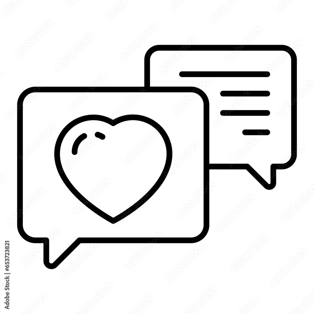 Donation Message Outline Icon Donation Message Outline Icon