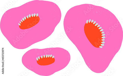 Abstract Modern Naive Flower