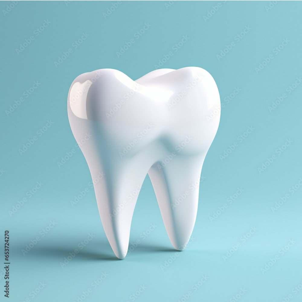 White teeth in a blue background White teeth in a blue background