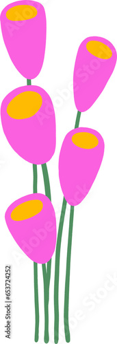 Abstract Modern Naive Flower