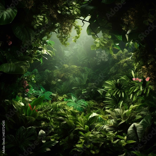tropical forest in the morning