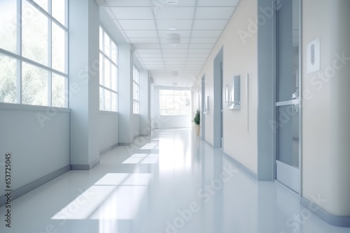 White hallway, generative AI