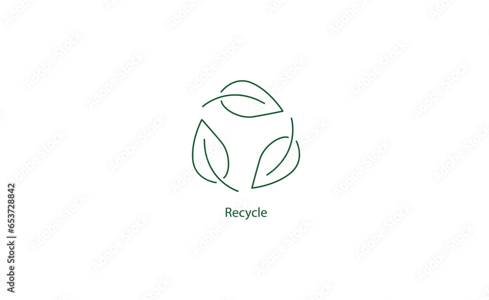 Obraz premium Recycling and Green Biodiversity Vector Icon: Sustainable Practices for Eco-Friendly Living in Scalable Format