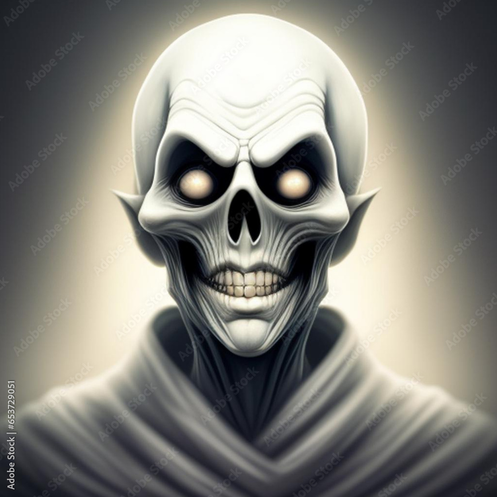 Atmospheric portrait of a sinister scary ghostly apparition. Generative AI Atmospheric portrait of a sinister scary ghostly apparition. Generative AI