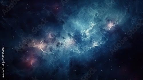 Glowing Galaxy Nebula in Outer Space