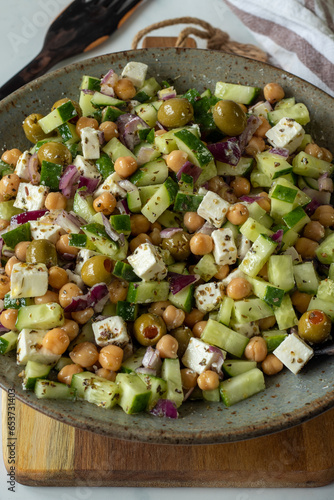 Vegan chickpea salad 