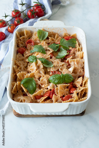 Viral pasta with cherries and cheese

