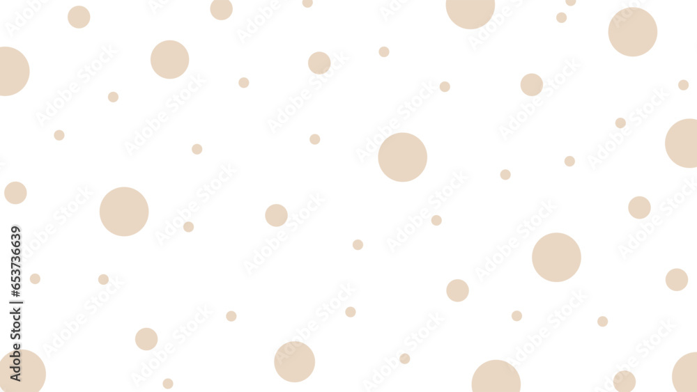 White background with beige dots	