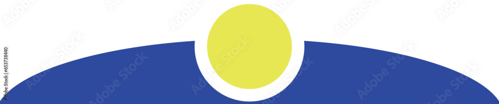 letterhead footer blue and yellow circle