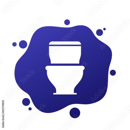 toilet vector icon or pictogram