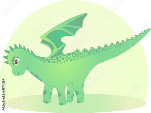 Cute dinosaur, cartoon character, vector illustration, EPS 10 © Liliy