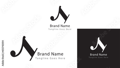 A letter logo, musical logo, musical icon, musical symbol logo