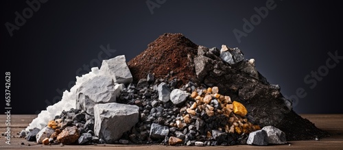 Cluster of rare minerals extracted from an earth mine photo