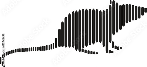  Parallel lines vector art of a Rat