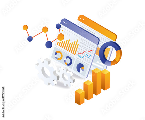 Seo optimization analysis concept illustration