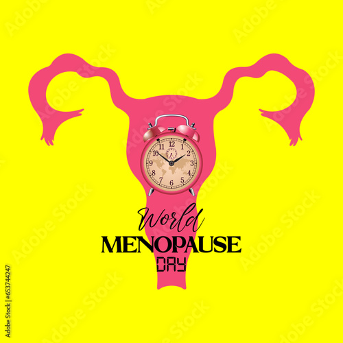 Vector illustration design concept of World Menopause Day observed on october 18.