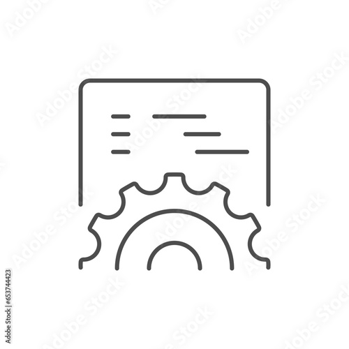 Code setting line outline icon
