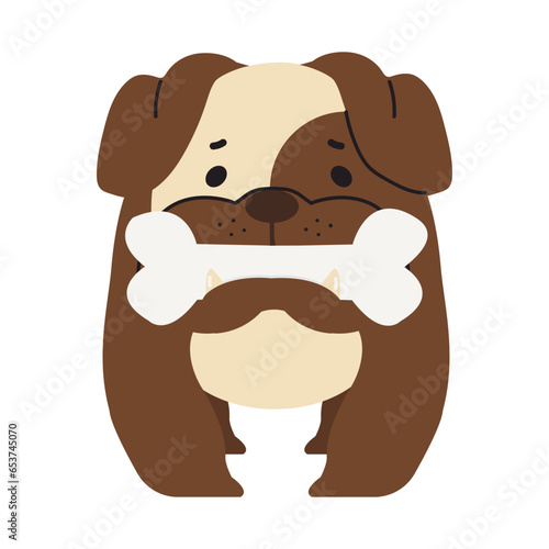 Cute Dog french bulldog cartoon
