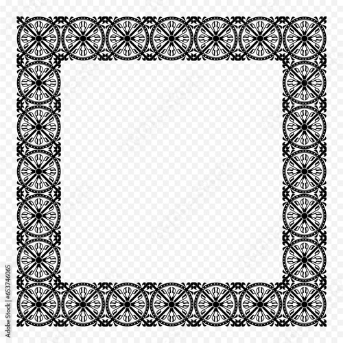 frame with black and white pattern classic motif © Bysyawn