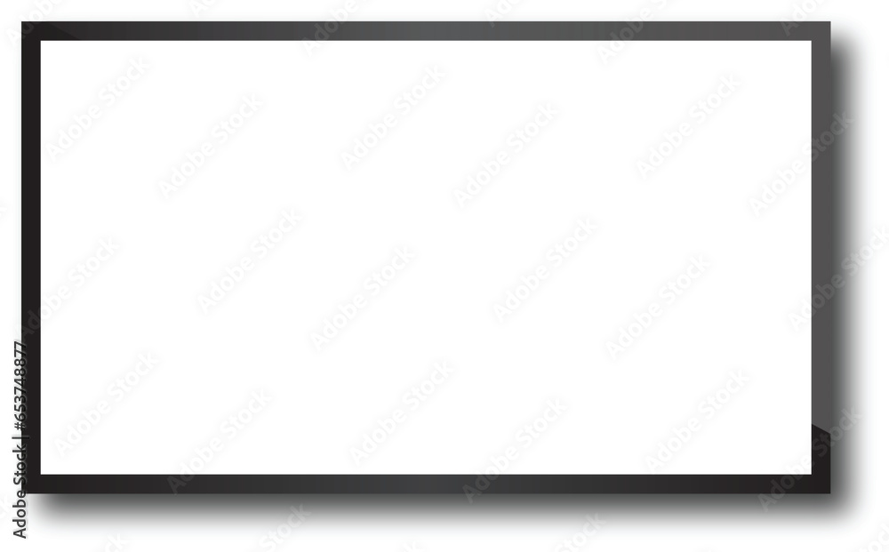 Realistic TV screen on a isolated baskgound. 3d blank led monitor - stock vector. Realistic TV screen on a isolated baskgound. 3d blank led monitor - stock vector.
