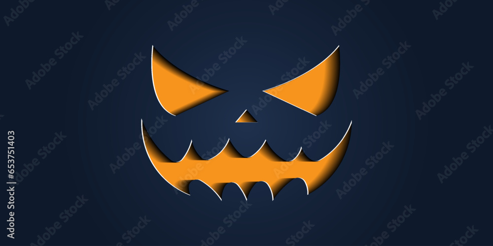 Simple halloween pumpkin expressions in paper cut style for poster or brochure. Simple halloween pumpkin expressions in paper cut style for poster or brochure.