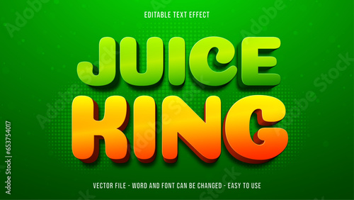 Editable text effect fresh juice mock up