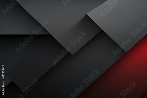 Red and black Geometric triangle shapes define this abstract modern background texture, enhanced by grainy noise. The image embodies a sophisticated interplay of lines, angles, and textures, 
