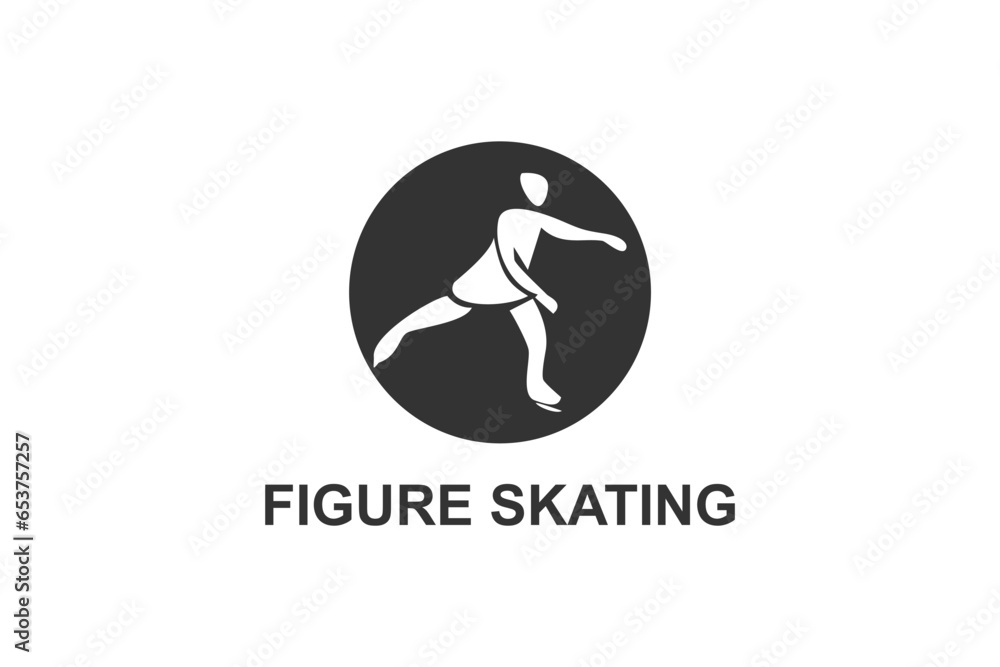 Figure skating vector line icon. dance, practice Figure skating. sport dance pictogram illustration. Figure skating vector line icon. dance, practice Figure skating. sport dance pictogram illustration.
