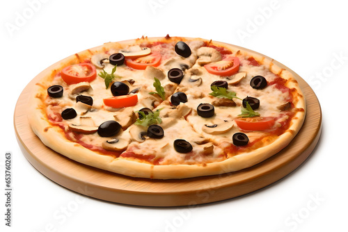 Pizza On Transparent Background, Generative AI