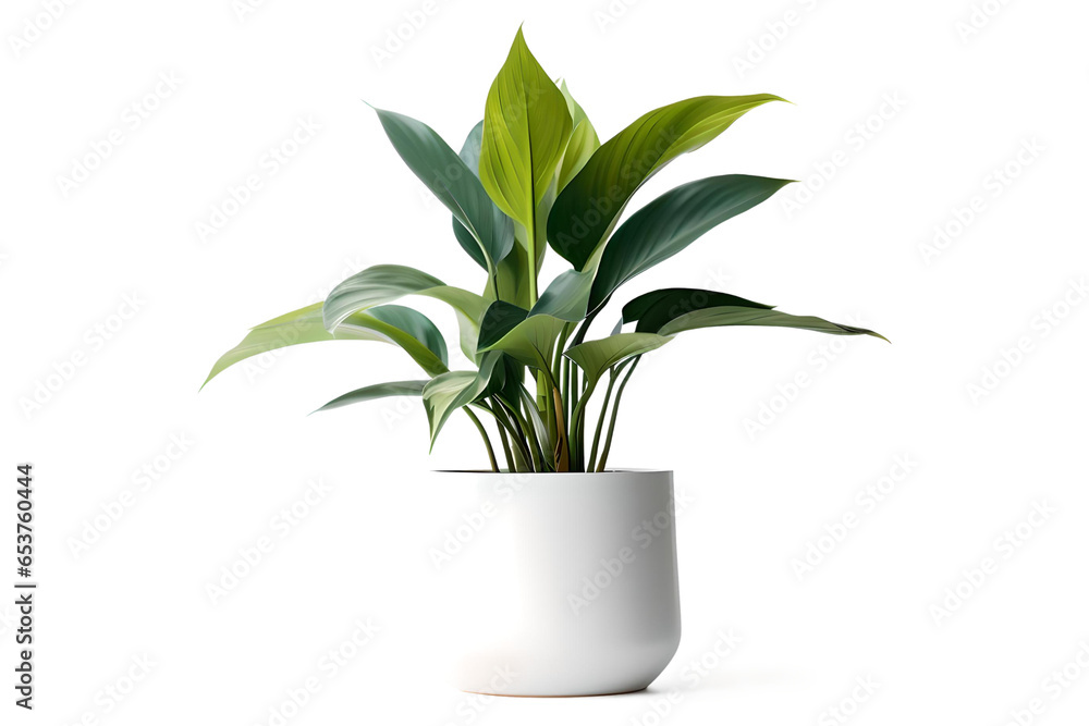 Realistic Plant Potted in Container For use indoors as a house plant and decoration on a transparent background, Generative AI Realistic Plant Potted in Container For use indoors as a house plant and decoration on a transparent background, Generative AI