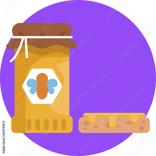 Elevate your culinary creations with this detailed honey jar illustration in vector format. A delightful addition to recipe cards and foodie blogs.