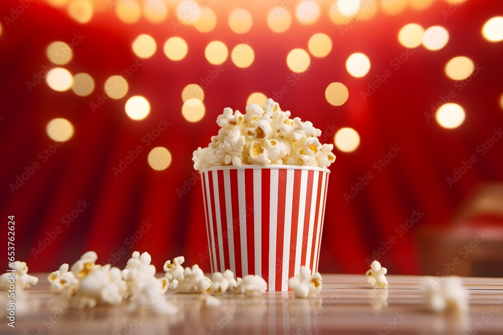 Entspannter Filmgenuss: Gefüllter Popcornbecher für Zuhause