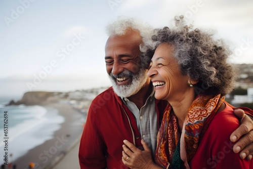 Lächelnde Verbundenheit: Glückliches Seniorenpaar genießt den Lebensabend