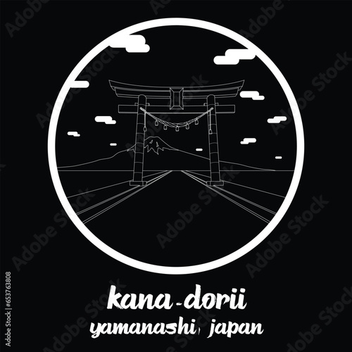 Circle Icon line Kanadorii. vector illustraiton