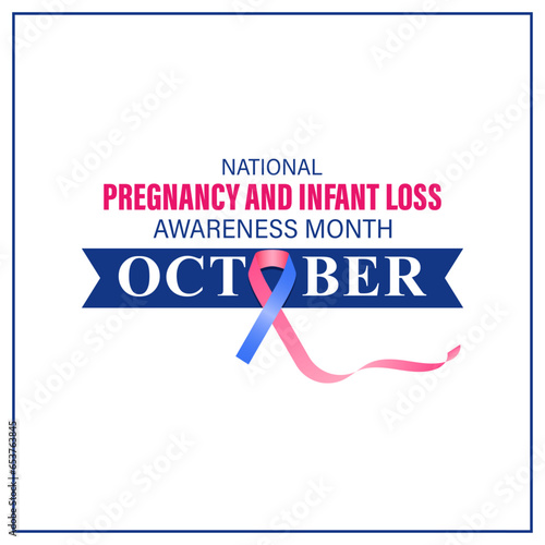 Vector illustration of National Pregnancy and Infant Loss Awareness Month banner