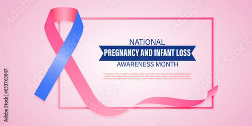 Vector illustration of National Pregnancy and Infant Loss Awareness Month banner