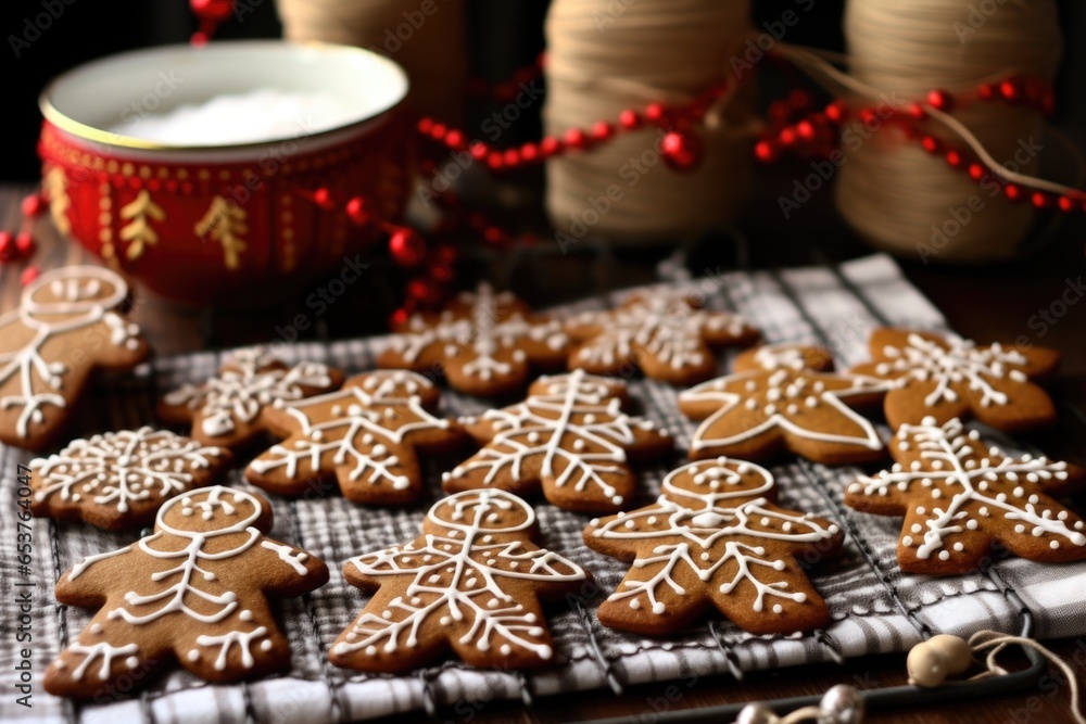 baking gingerbread cookies and stringing as ornaments baking gingerbread cookies and stringing as ornaments