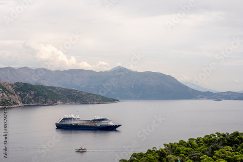 Cruise ship in the port of Dubrovnik © PIC by Femke