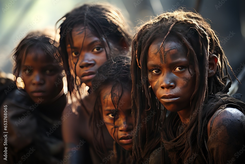 The Hadza Tribe - East Africa's last hunter-gatherers.Generated with AI The Hadza Tribe - East Africa's last hunter-gatherers.Generated with AI