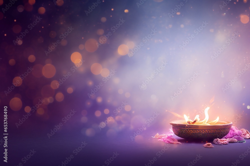 Magic soft fog Diwali festival poster background, with empty copy space Generative AI Magic soft fog Diwali festival poster background, with empty copy space Generative AI