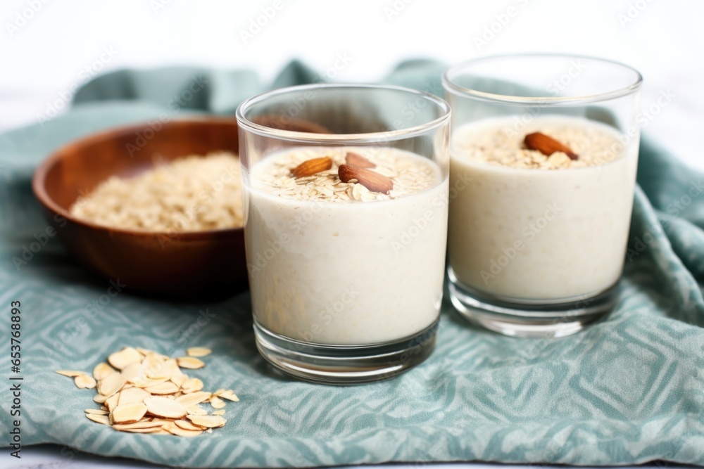 oatmeal bowl next to bedtime reading glasses oatmeal bowl next to bedtime reading glasses