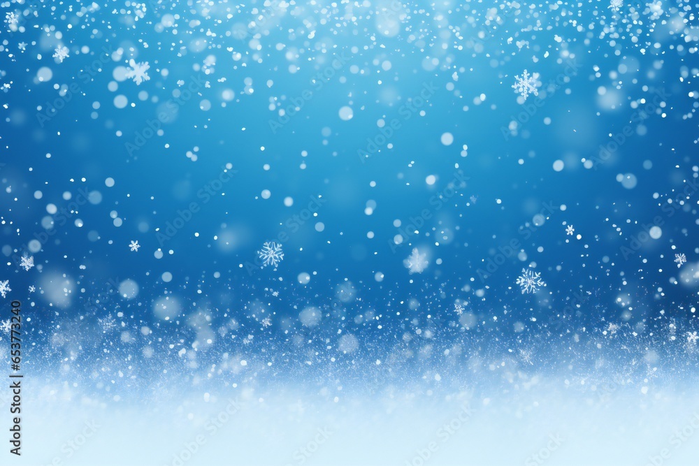 Obraz premium Snowy happy new year background with empty copy space Generative AI