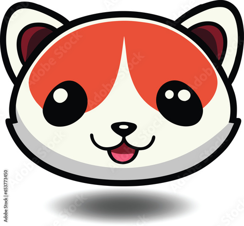 Dog head cartoon vector illustration 