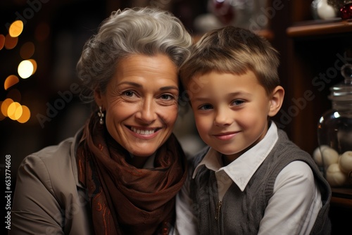grandmother with grandson