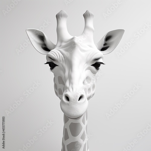 Giraffe, sculpture, white, light, studio lighting, wall hanging, animal, 3d printed, tribal