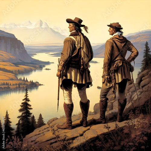 lewis and clark search for the northwest passage through the mountains and the columbia river gorge  photo