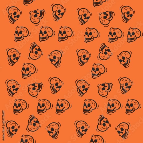 seamless pattern with halloween pumpkins